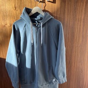 Blue Zip-Up Hoodie